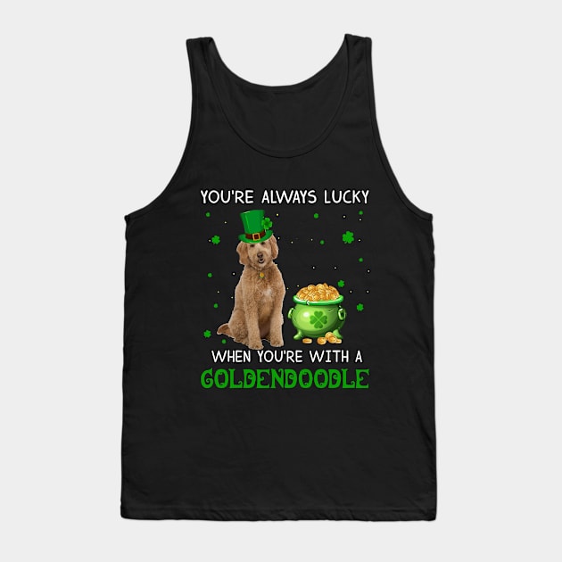 Always Lucky When You_re With A Goldendoodle T-shi Tank Top by Elsie